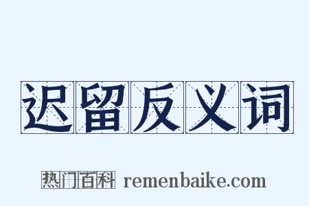 迟留反义词是什么意思的图片
